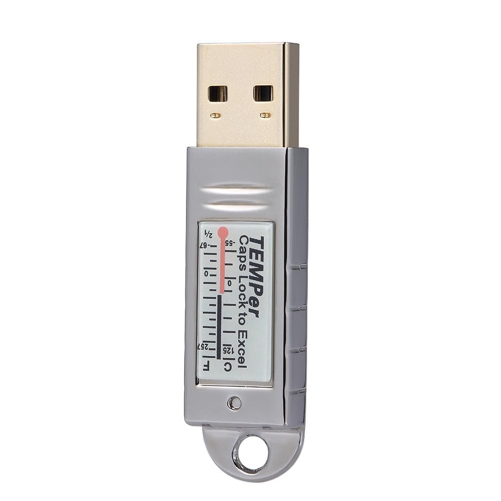 USB Thermometer Hygrometer Temperature Sensor Data Logger Recorder Silver silver