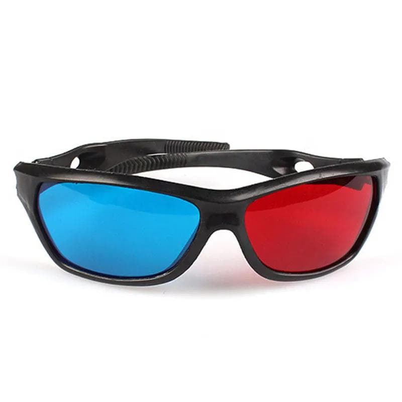 New Universal 3D Plastic Glasses Red Blue Black Frame for Anaglyph TV Movie DVD Game Dimensional Viewing