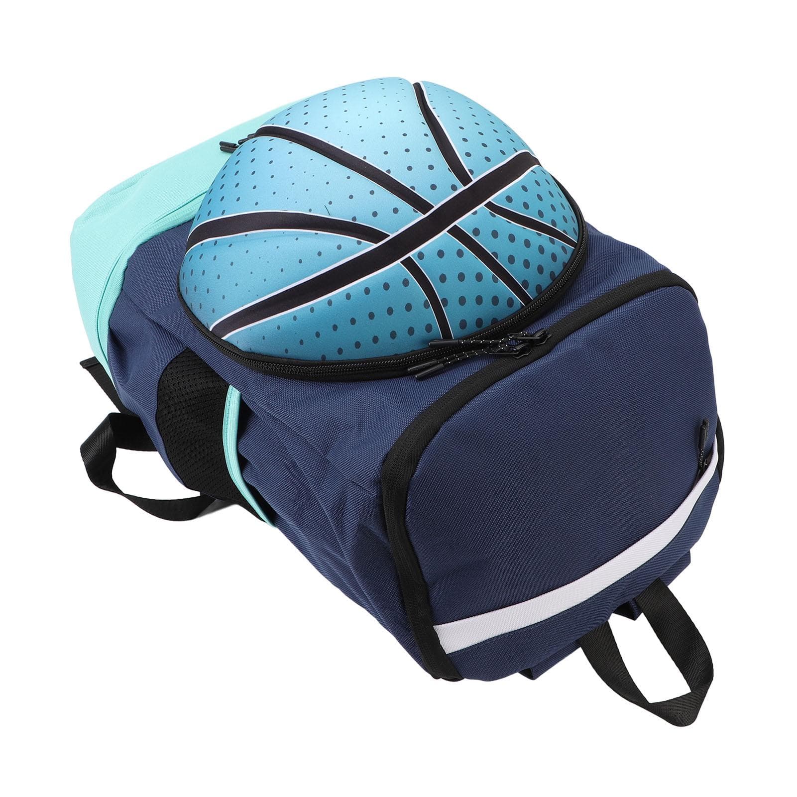 Basketball Backpack Sports Soccer Basketball Bag with Ball Shoe Compartment for Soccer Basketball blue