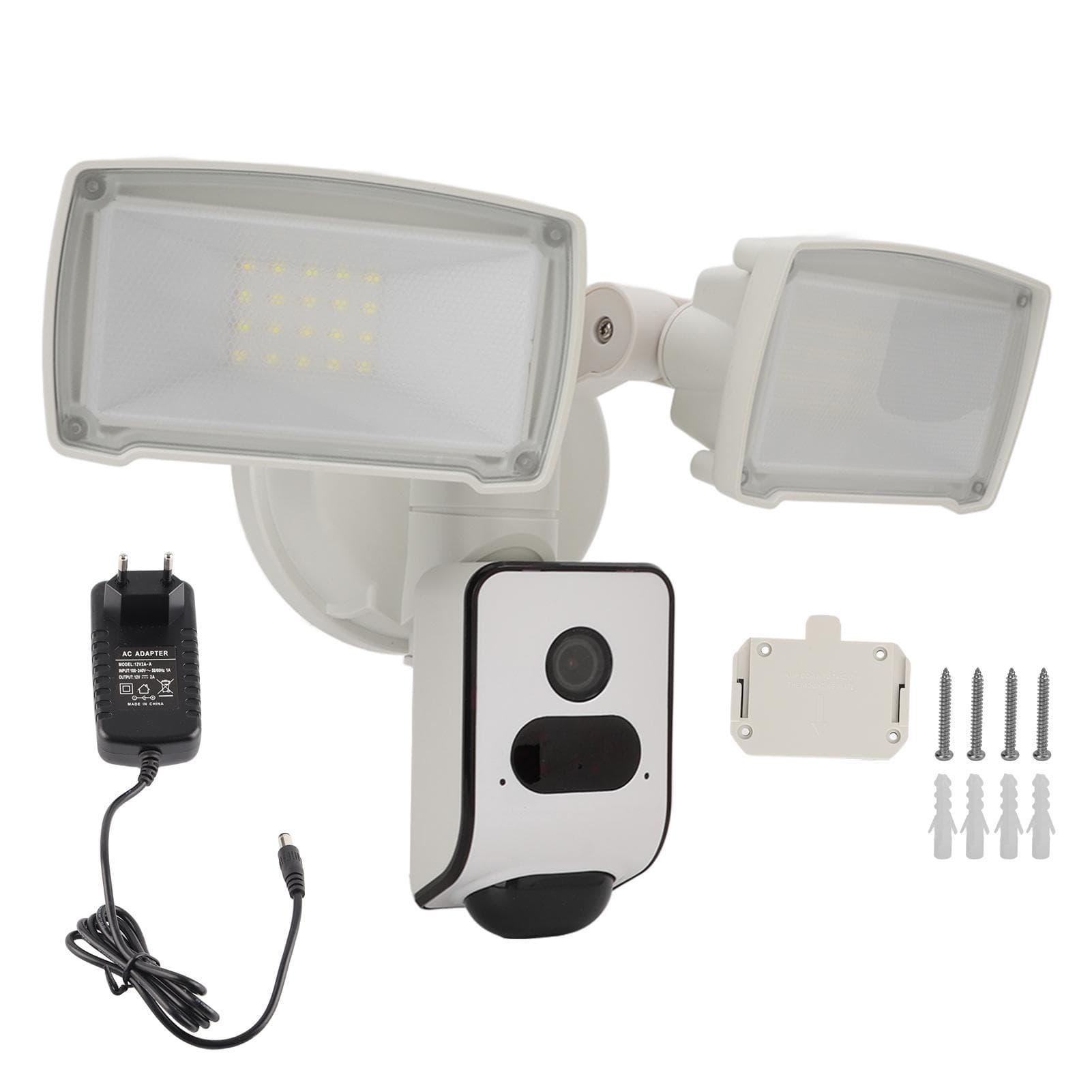 3MP Floodlight Camera IP65 Waterproof Night Vision 2 Way Audio 120 degrees Lens Angle Motion Detection for