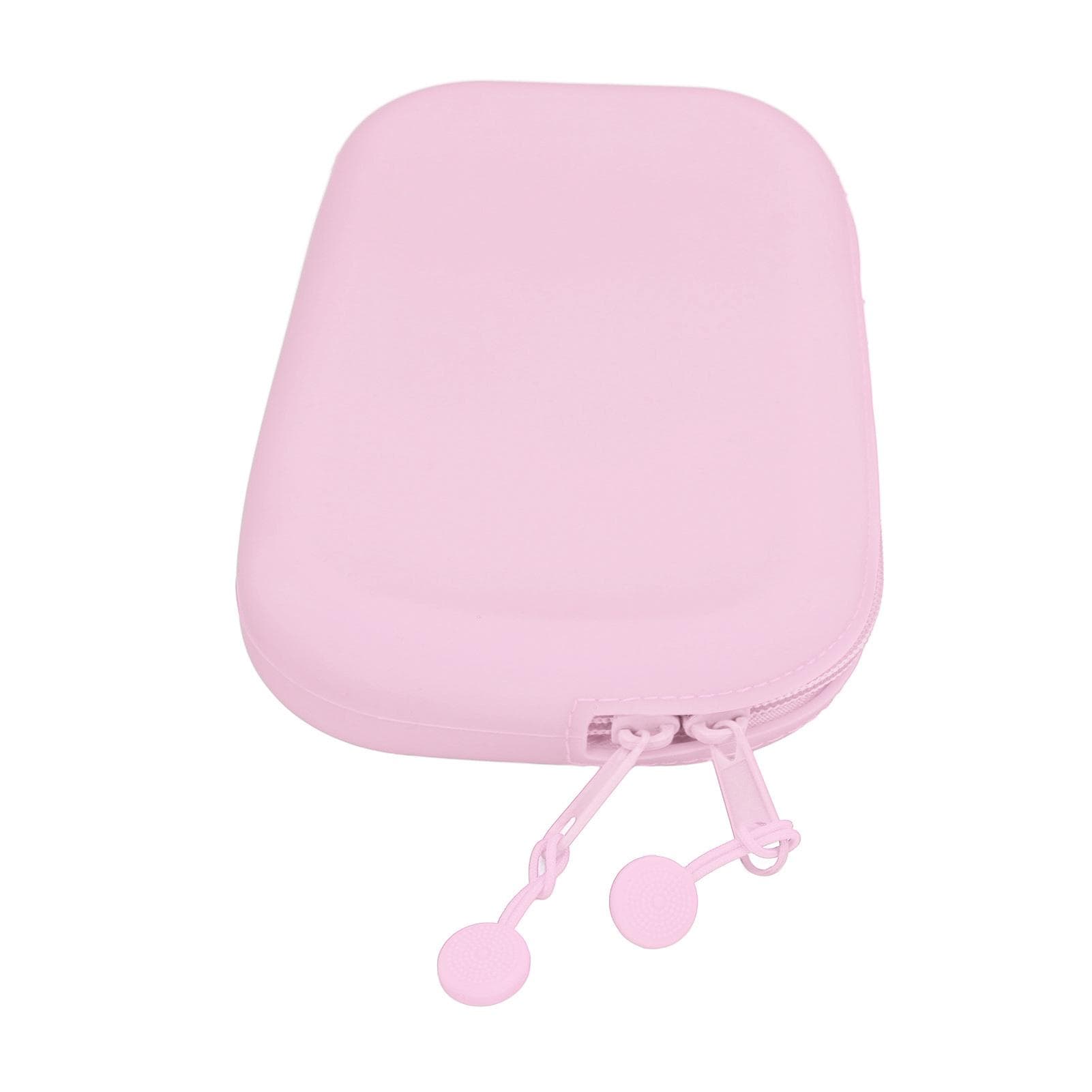 Pen Bag Easy Use Light Weight Small Size Silica Material Storage Bag for School Office TravelPink