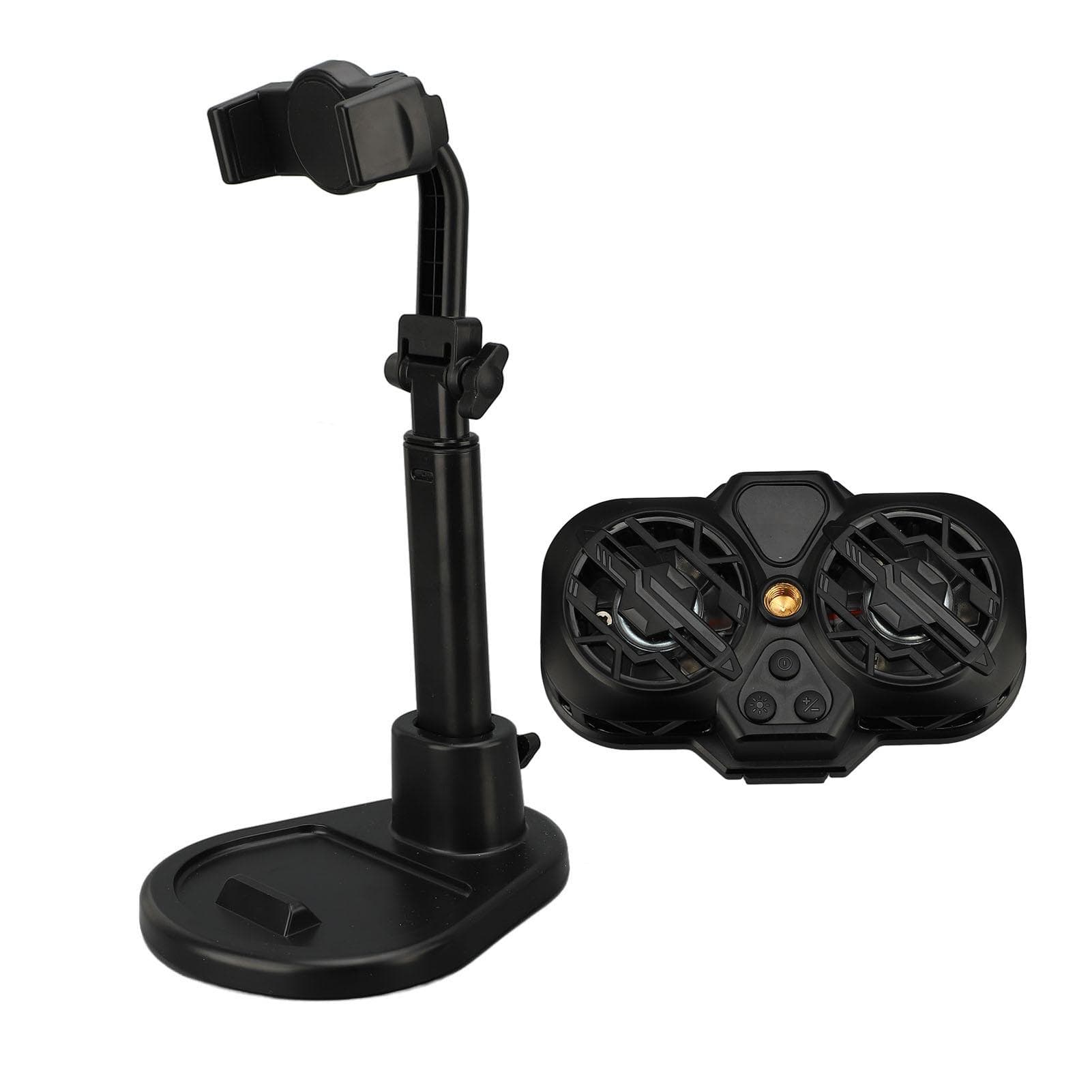 Phone Cooler 3 Speeds RGB Lights Dual Turbine Semiconductor LED Digital Display Cellphone Cooling