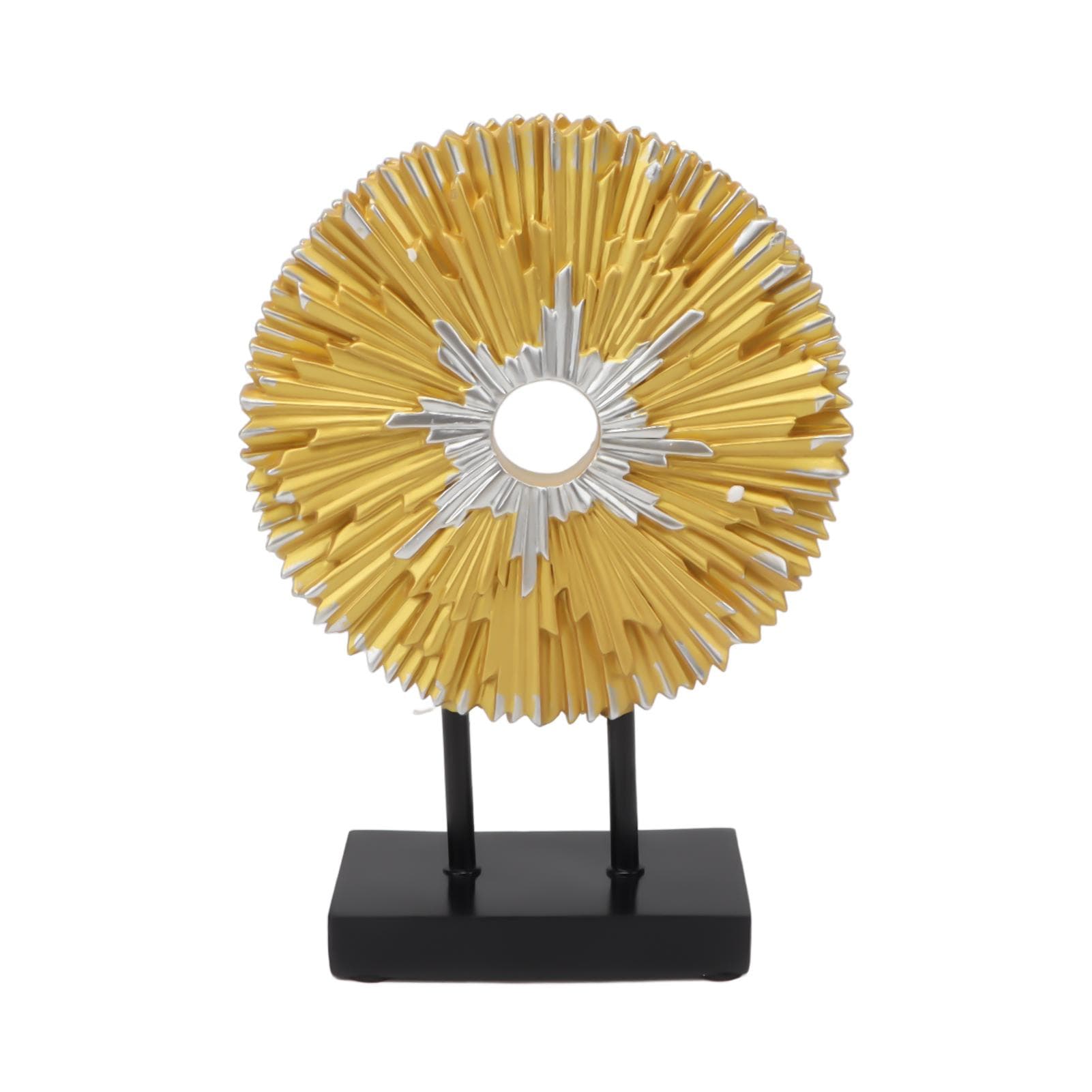 Abstract Statue Resin Modern Round Line Ornament Desktop Decoration for Liquor Cabinet Office Table gold