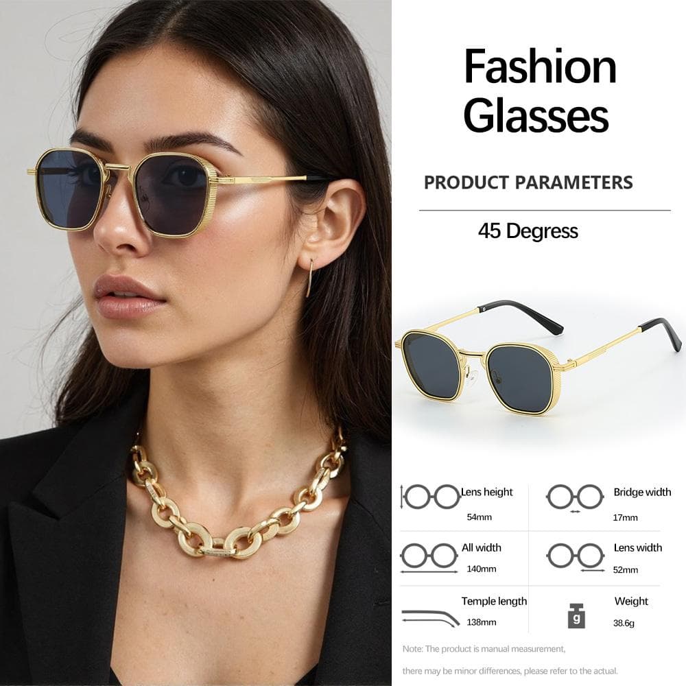 Womens Sunglasses Geometric Irregular Glasses Simple Lines Modern Fashion Accessories Vintage Glasses Women Stylish UV Protection