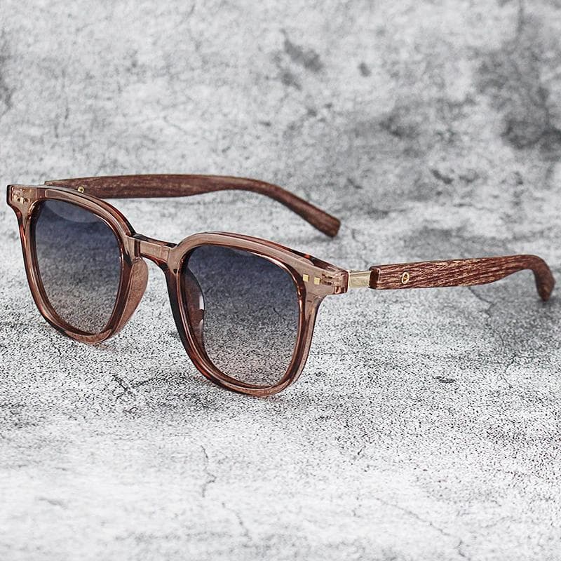 New Arrival Vintage Wooden Frame Sunglasses Classic Brand UV Protection Coating Lens Driving Eyewear for Men Women MULTI