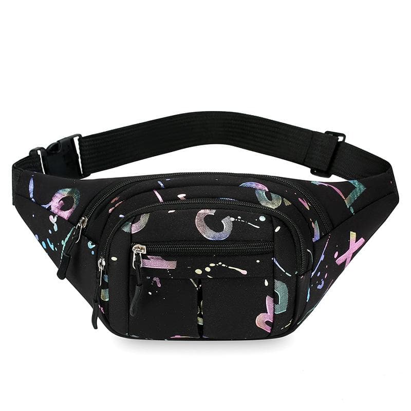 New Fashionable Waist Bag with Multiple Compartments for Women's Shoulder Bags black