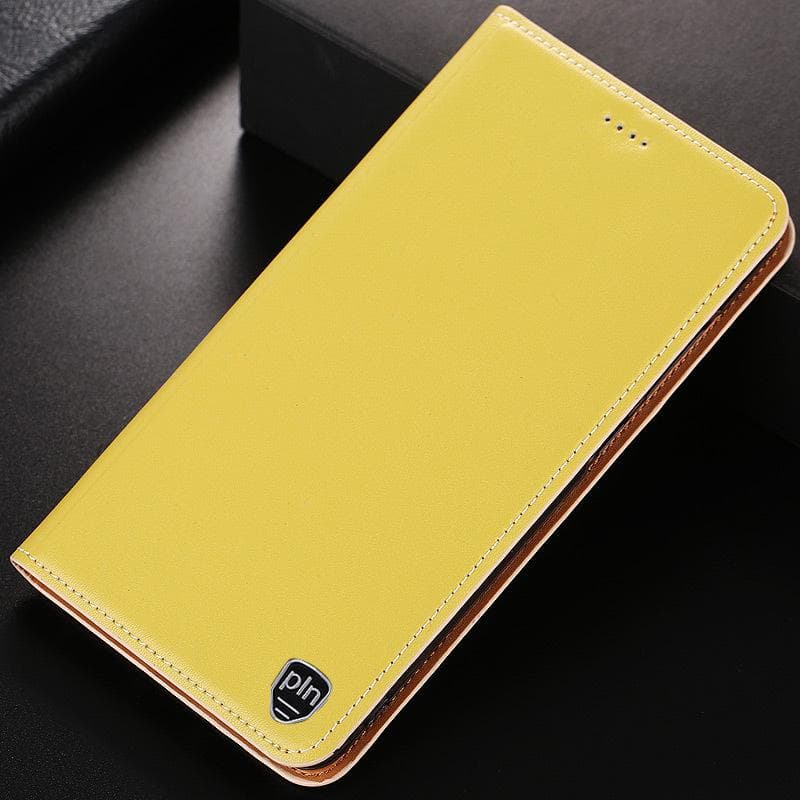 Genuine Leather Flip Case for Samsung Galaxy S25+/S24SE/S24+/S23/S22 - Anti-Fall Protective Cover S10 Plus