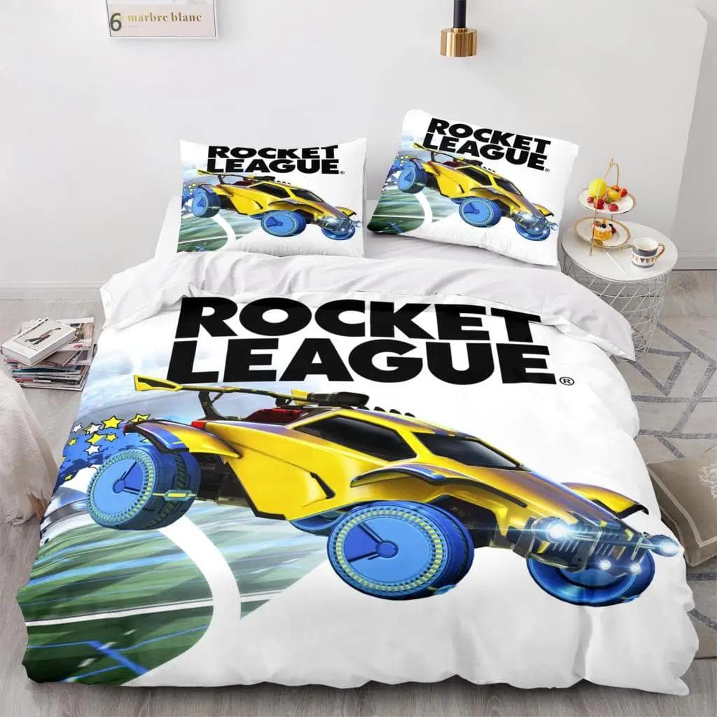 Rocket League Bedding Set Bedspread Single Twin Full Queen King Size Car Rocket League Bed Set Children's Bedroom Duvetcover 218x177cm 86x70in
