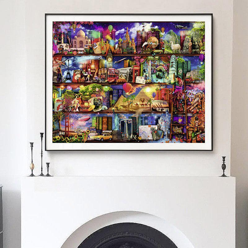 Diamond Embroidery Full Round Diamond Painting Touring Collection Cross Stitch Picture Rhinestones 20X30CM