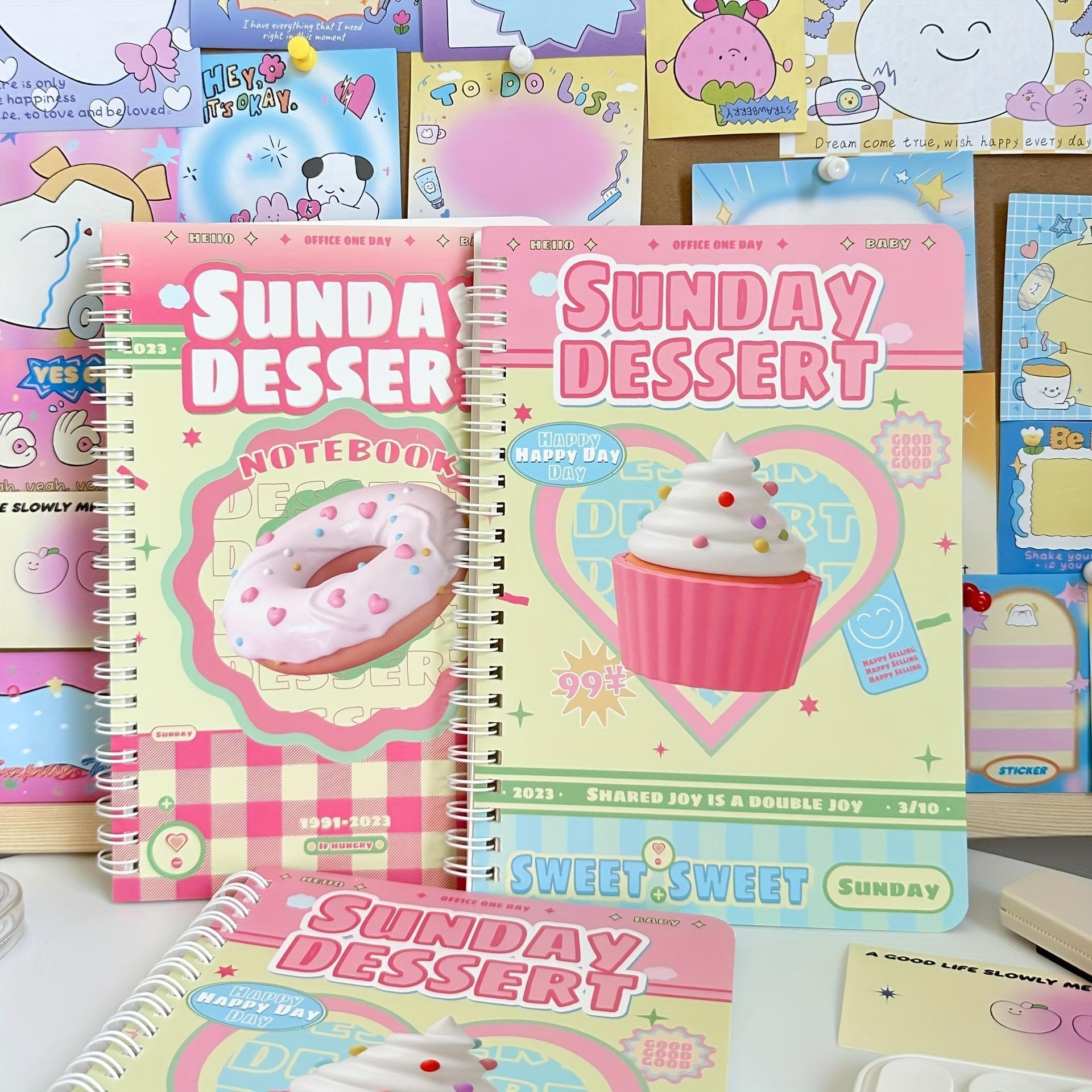 2PCS n retro coil book, INS Style Notebook, student hand book, classroom notebook, Girl Heart Horizontal line book A5 2pcs