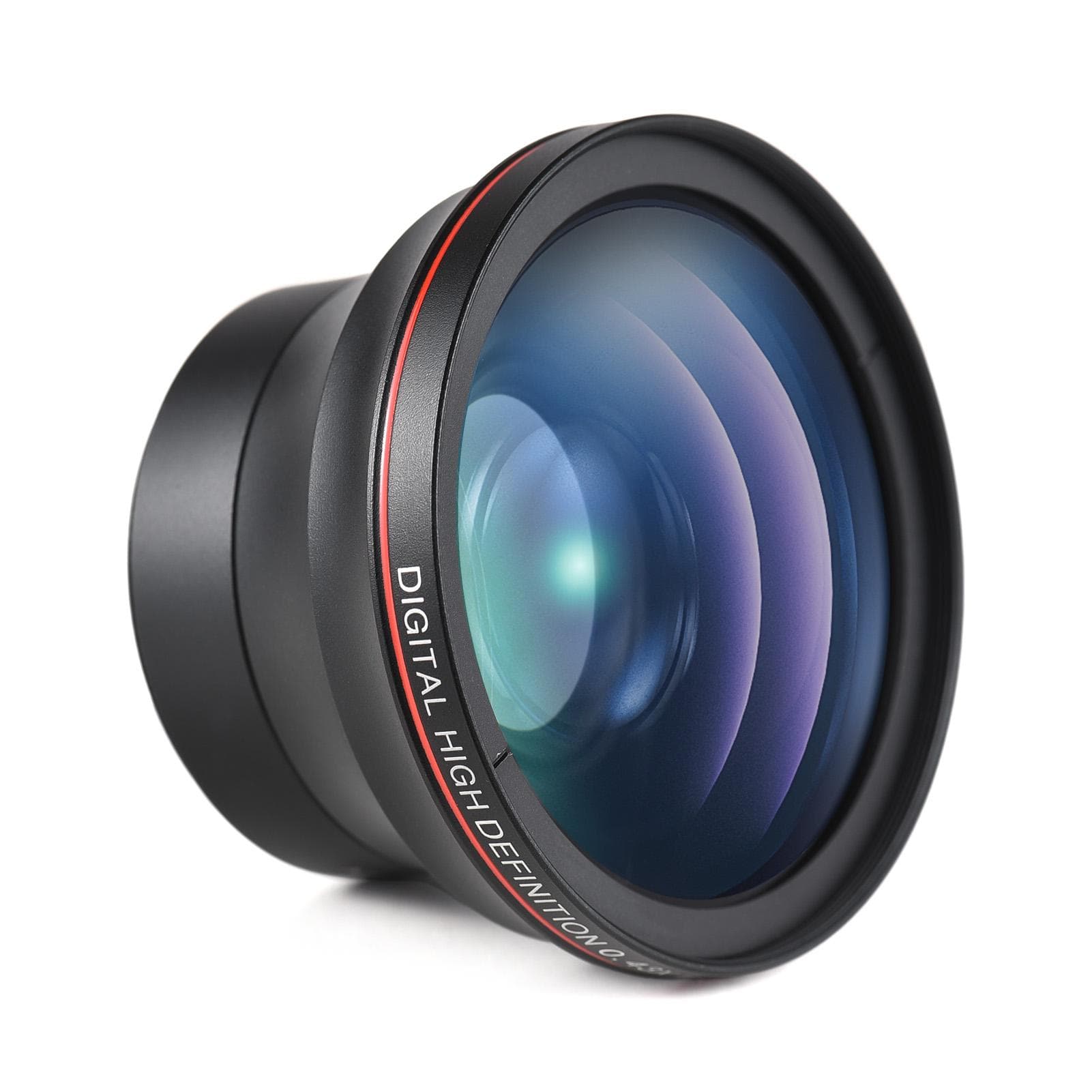 58mm Camera Lens Kit with 0.43X Wide Angle Lens + Macro Lens Aluminum Alloy  DSLR Camera Lens transparent