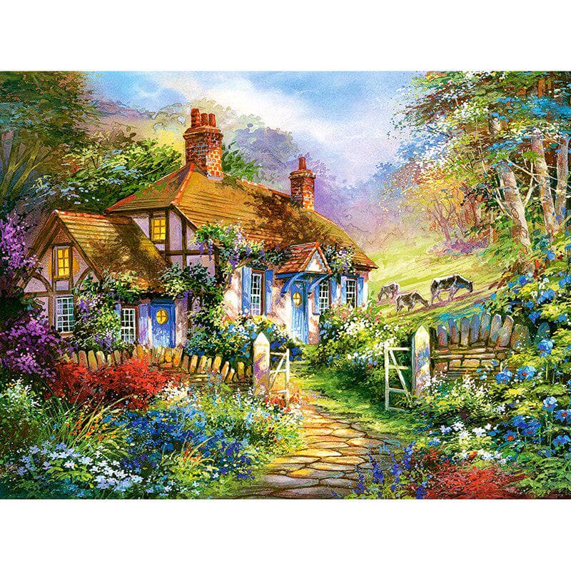 Diamond Embroidery White Chalk Diamond Cross Stitch Crystal Full Diamond Sets Unfinish A Beautiful 20X30CM