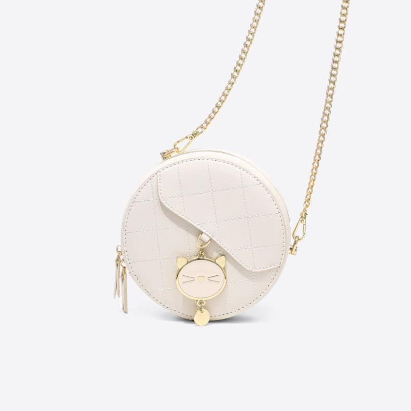 Female Foreskin Crossbody Bag Senior Sense Everything Small Round Bag Light Luxury Shoulder Bag Fashion Chain Bag