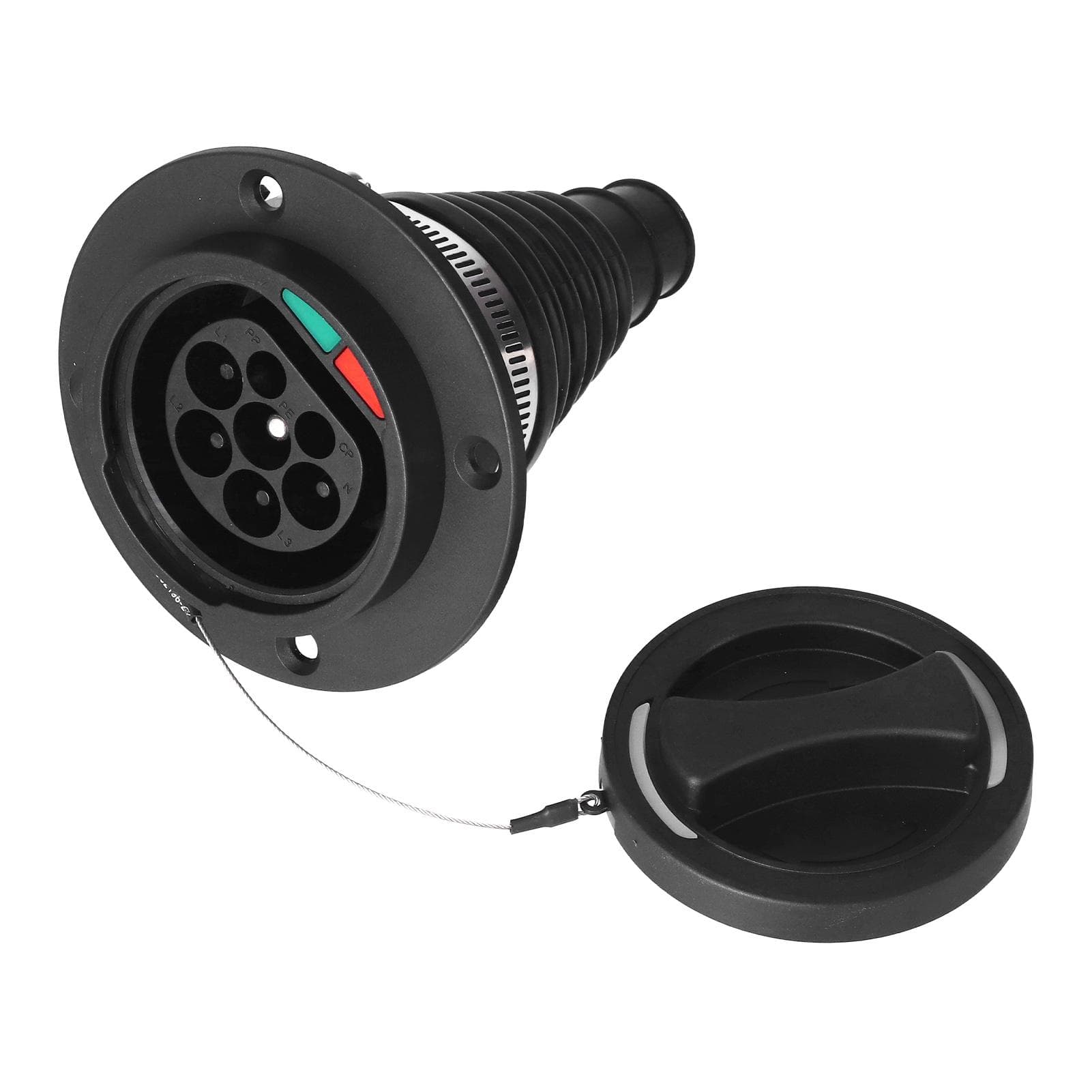 Type 2 EV Charging Socket 16A Single Phase IEC 62196?2 IP54 Protection Charger Adapter Three Phase