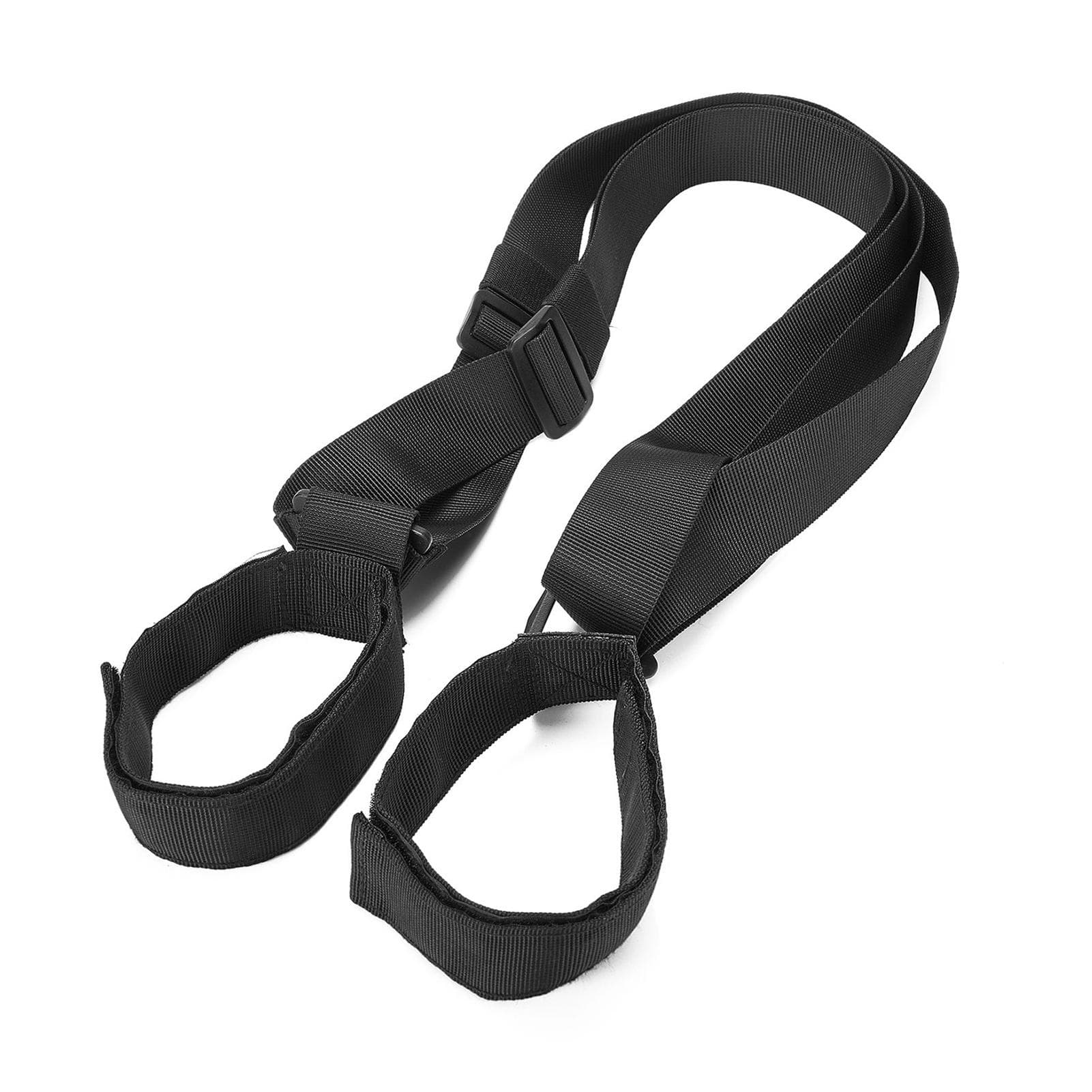 Ski and Poles Backpack Carrier Straps Adjustable Ski Shoulder Strap Ski Gear Holder Skiing Pole black