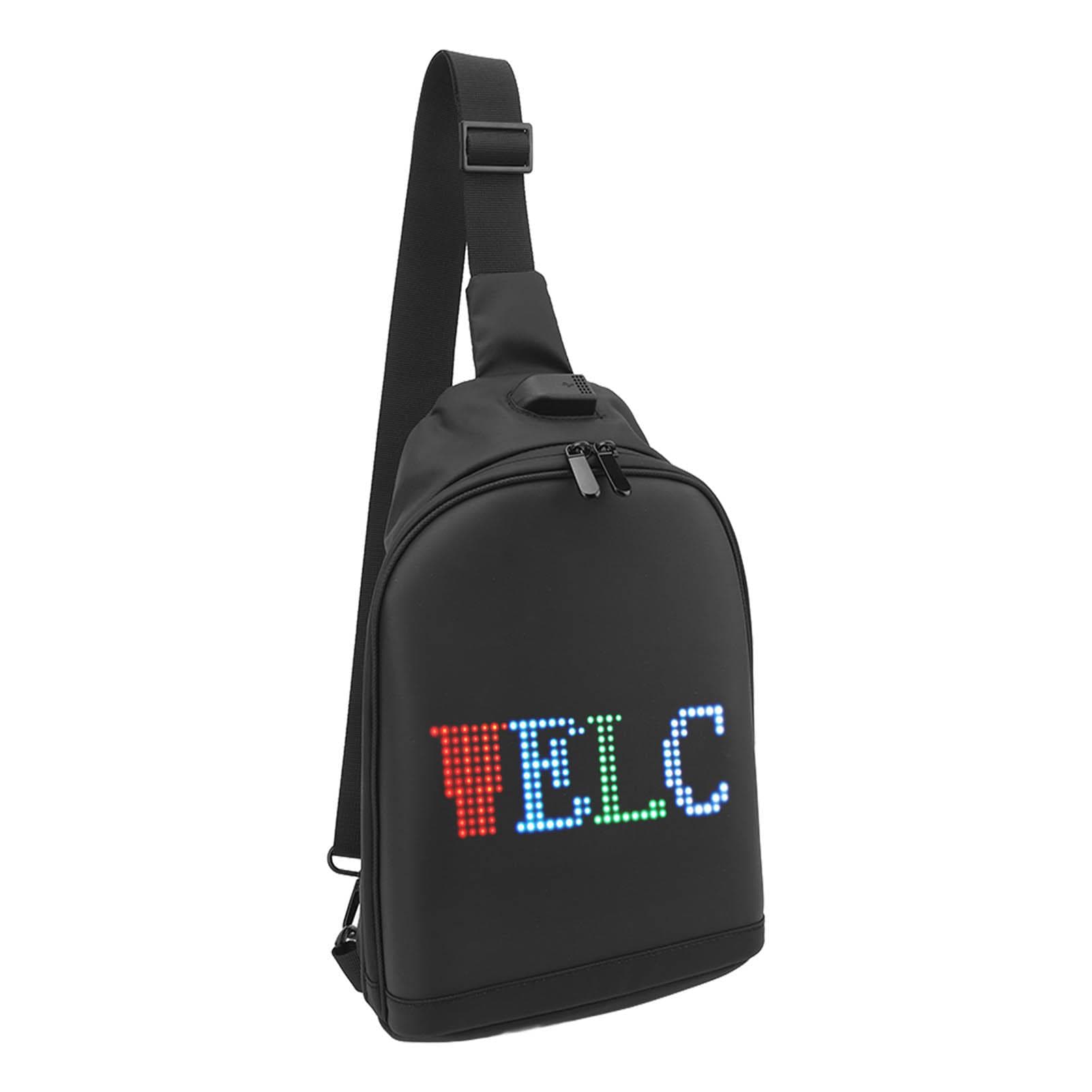 LED Display Fanny Pack Programmable Screen Anime Backpack Bluetooth USB Power Supply Waterproof