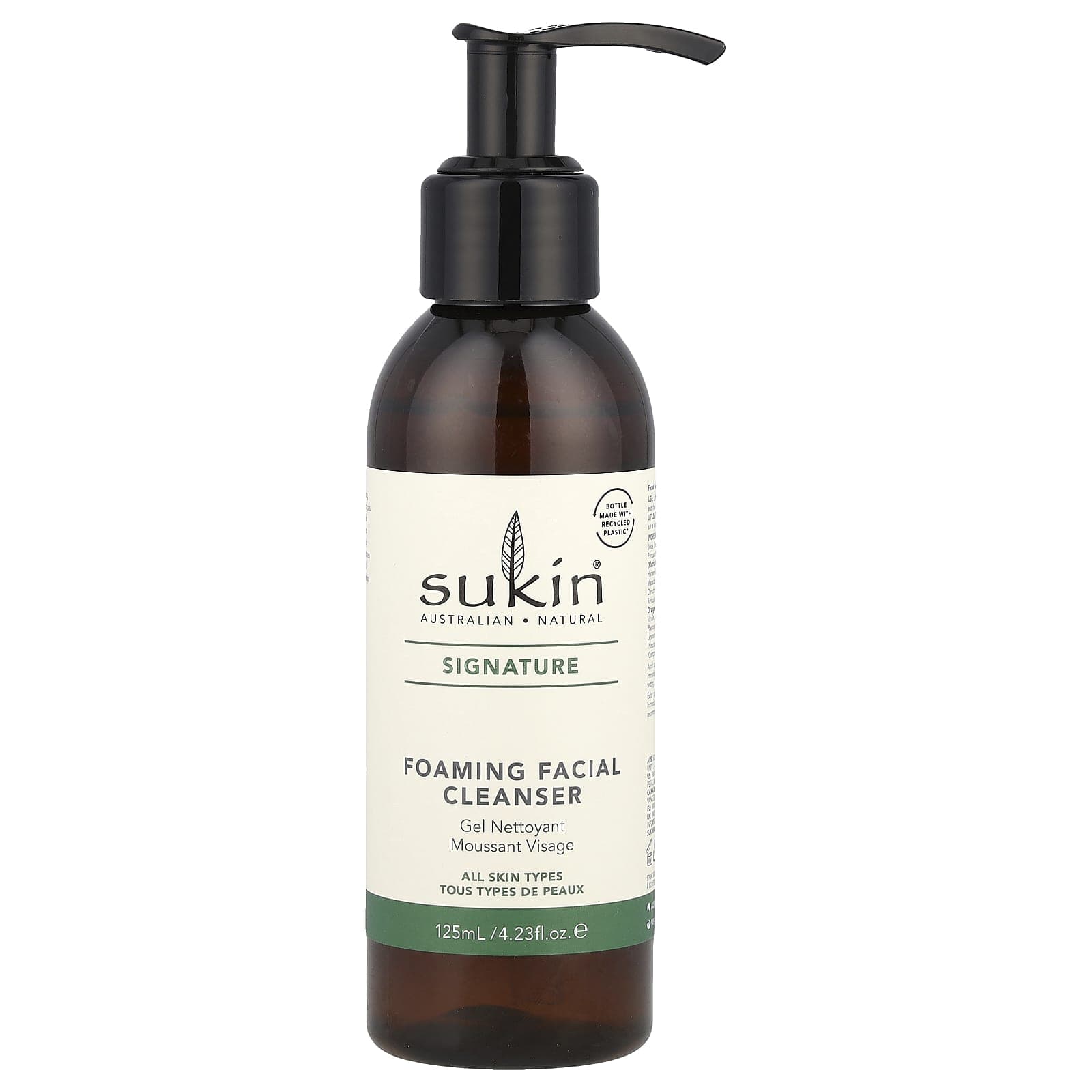 Sukin, Foaming Facial Cleanser, 4.23 fl oz (125 ml)