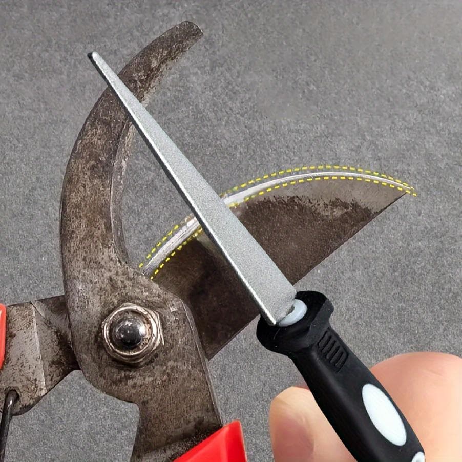Professional Diamond Coated Sharpening Stone for Scissors, Knives, and Garden Tools 140mm