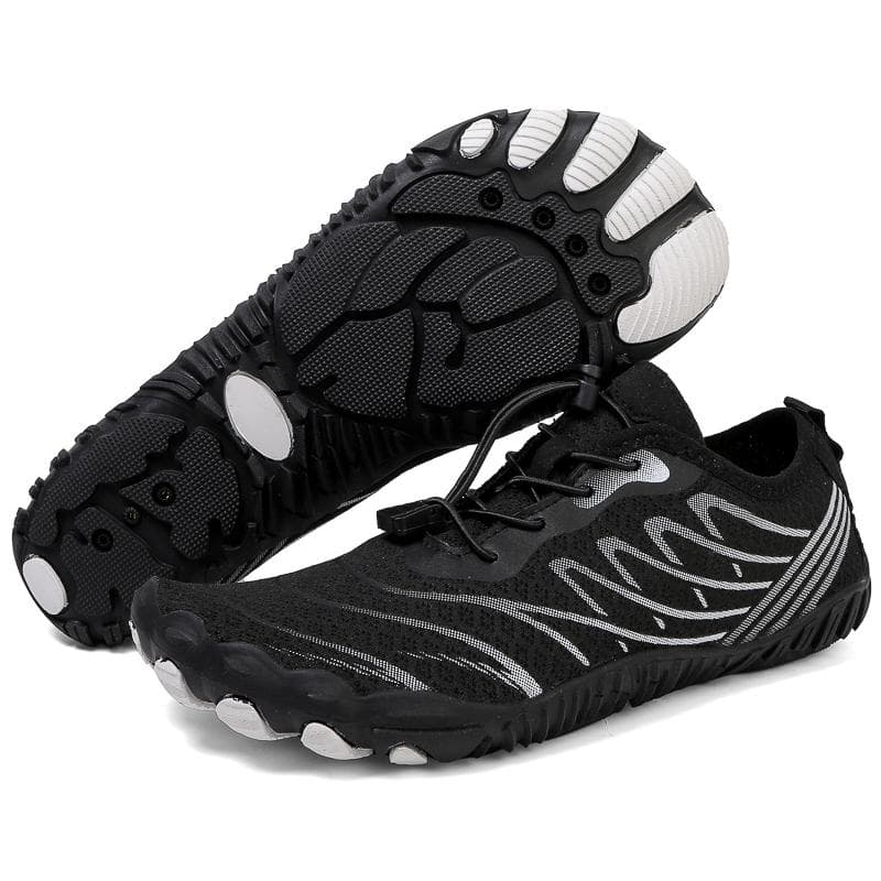 Gym Barefoot Shoes Womens Mens Pro Water Shoes Women Men Barefoot Hike Shoes Wide Toe Box Non-Slip Breathable Zero Drop Shoes 36 black