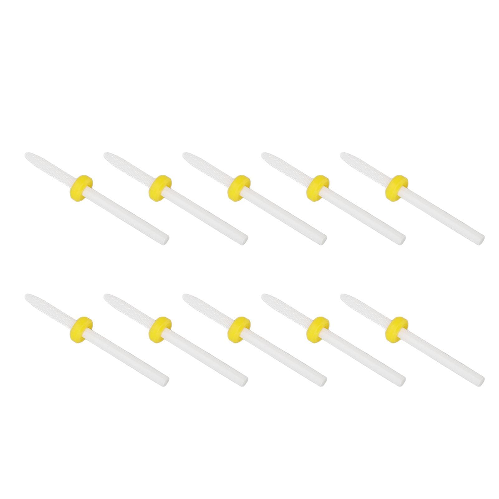 10pcs Cuticle Remover Bits Gel Home Salon Polish Dead Skin Removal Nail Drill Bit for Nail Artist