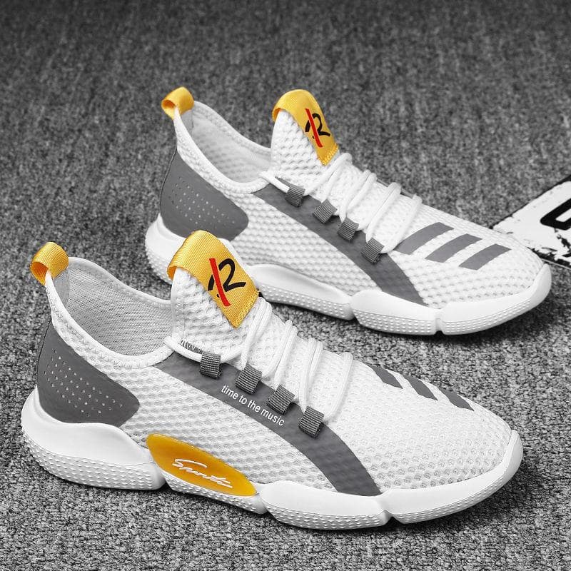 Men's Shoes Spring and Summer Breathable Deodorant Mesh Shoes Student Trend All-match Sports Casual Shoes Men's Flying Shoes 39