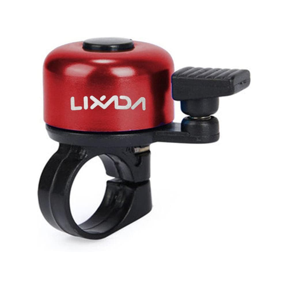 LIXADA Bike Bell Alloy Mountain Road Bicycle Horn Sound Alarm For Safety Cycling Handlebar Metal 1pc red