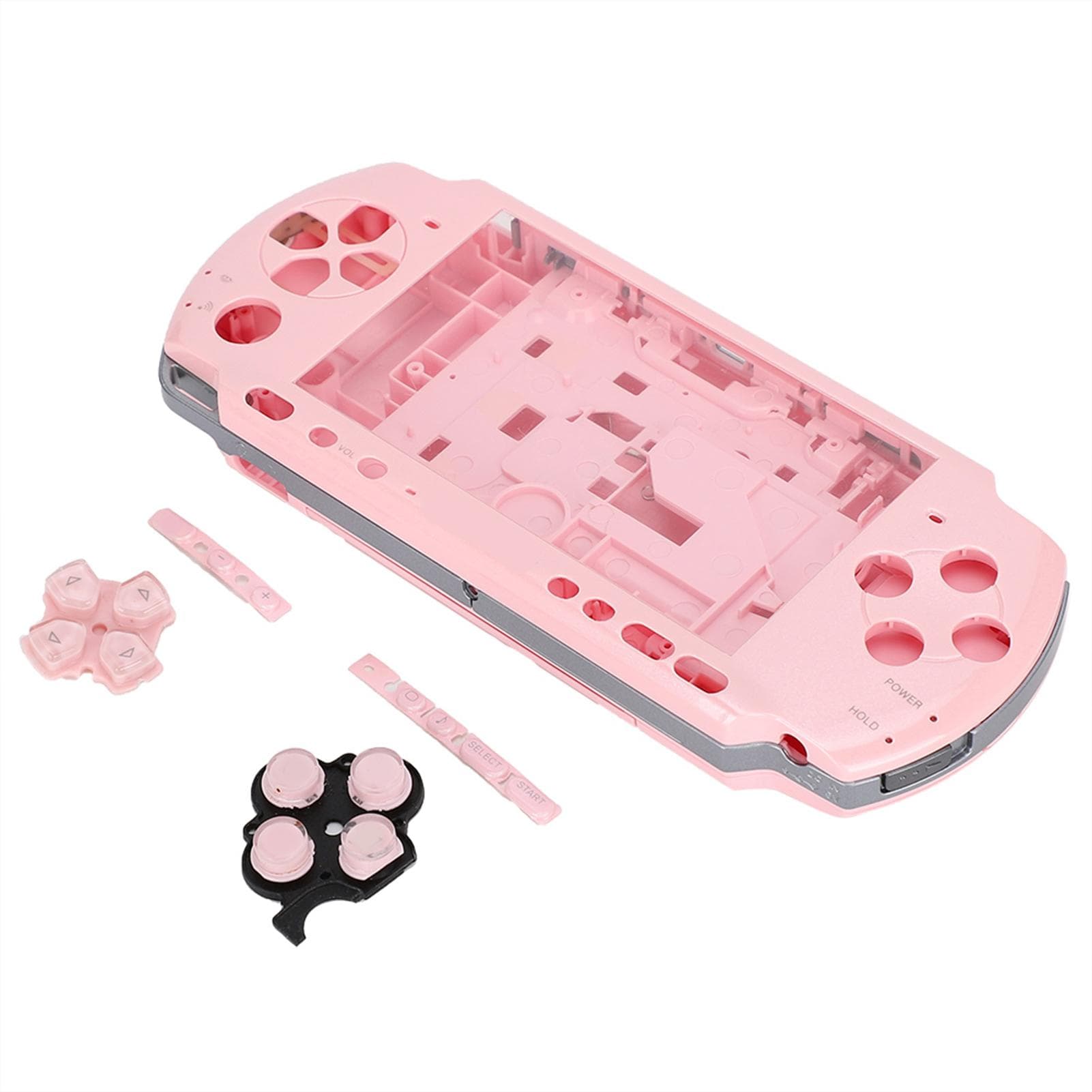 For PSP3000 Game Console Case Full Housing Shell With Screwdriver Wearable Compact(Yellow) pink