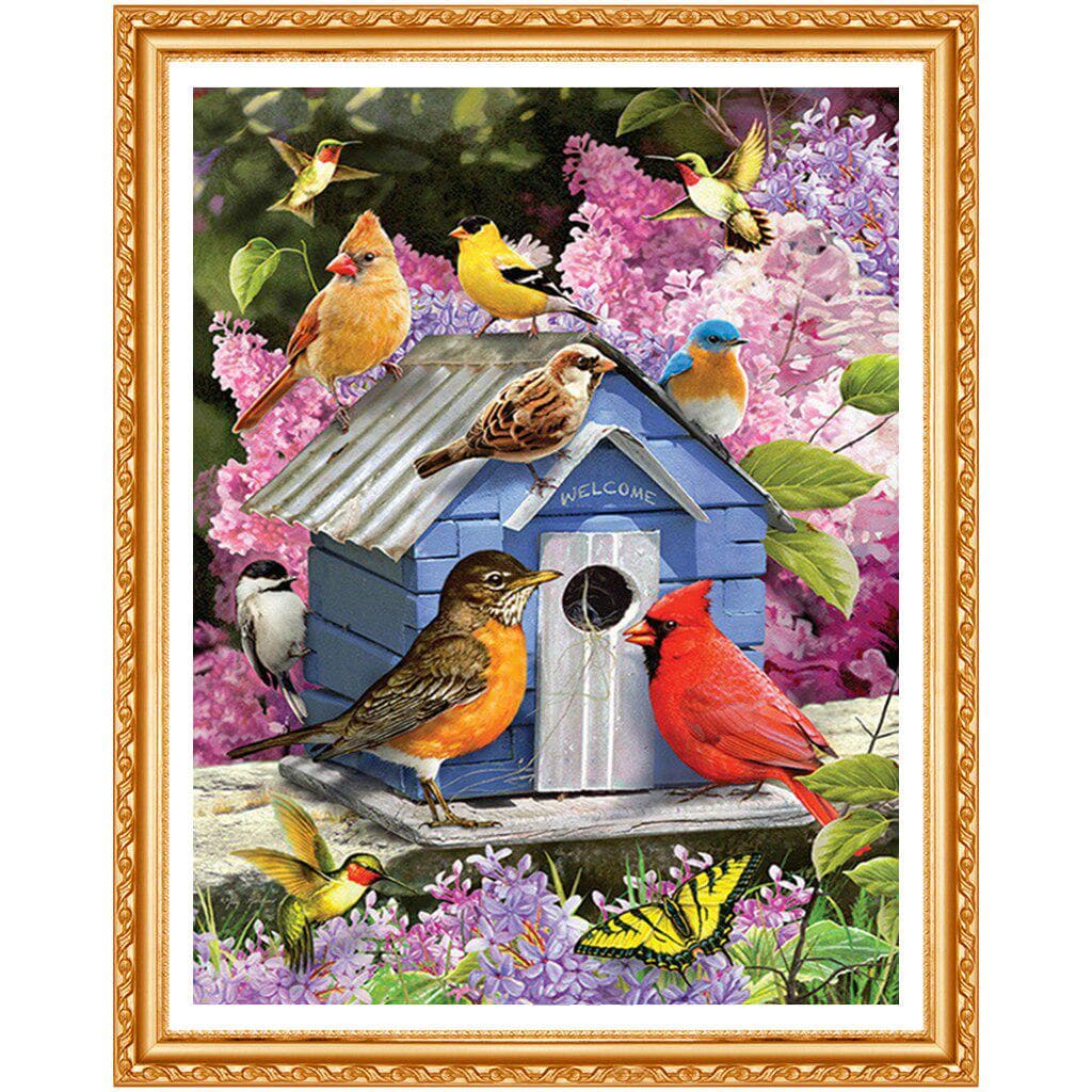 Full Round Drill 5D Diamond Painting DIY Diamond Embroidery Birds&butterfly Cross Stitch Rhinestone 20X30CM