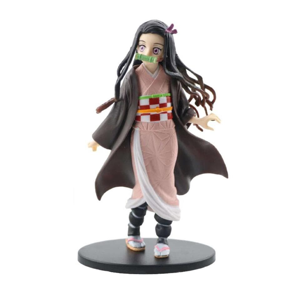 Anime 16CM Demon Slayer Kimetsu no Yaiba figure Kamado Tanjirou Action Figure Agatsuma Zenitsu Nezuko Warrior PVC Model Toys Nezuko No Box