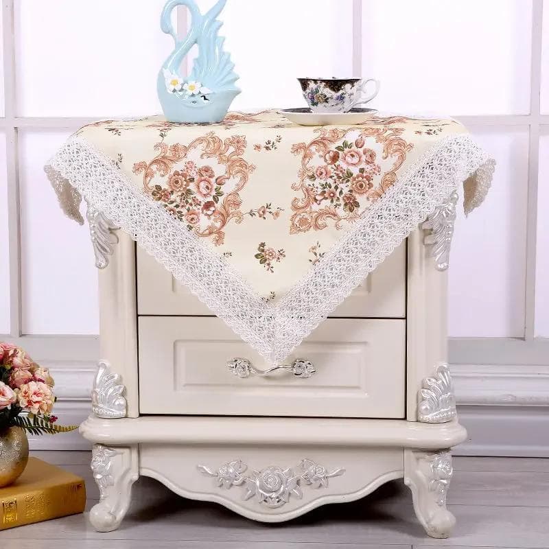 New Style Jacquard Table Cloth Rectangular Highend Coffee Table Tablecover Household Minimalist Lace Edge Universal Tablecloth 55x55cm