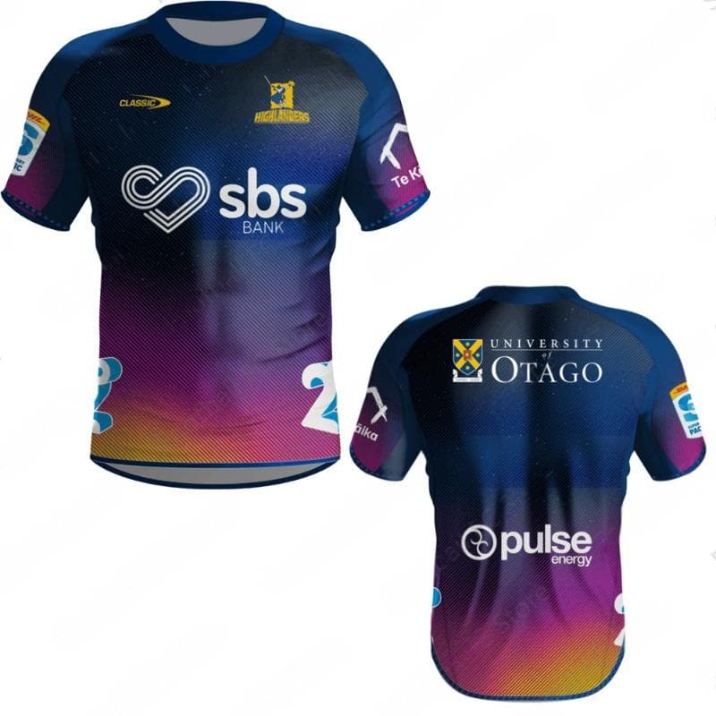 Hot Selling New Arrival Summer Highlanders Super Rugby Home Jerseys 2024 Rugby Jerseys Training Jerseys Chieftain Uniform Adult 6XL