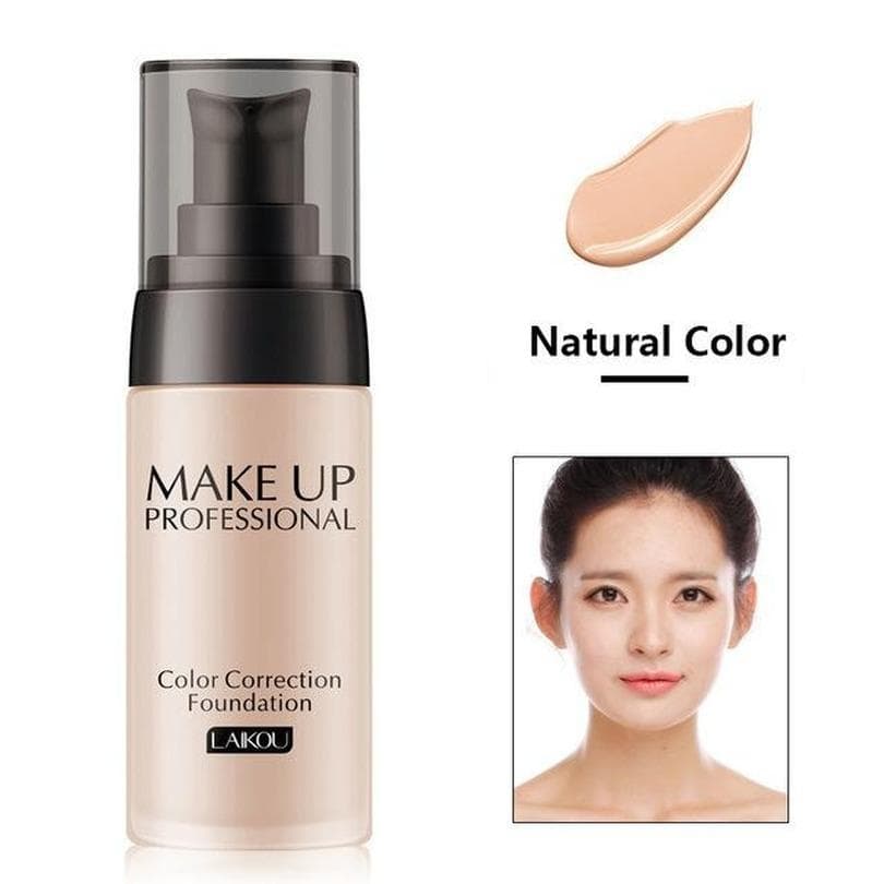 LAIKOU Foundation Makeup Base Face Cream Liquid Foundation Concealer Whitening Moisturizer Oil Control Waterproof Maquiagem 40g natural