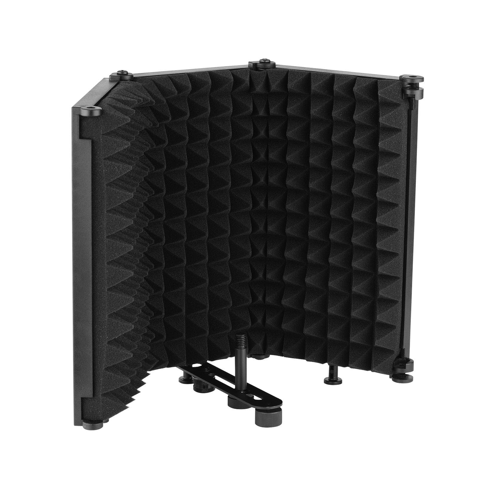 Microphone Isolation Shield Portable Tabletop Sound Absorbing Foam Reflection Filter Mic Soundproof 3-Panel