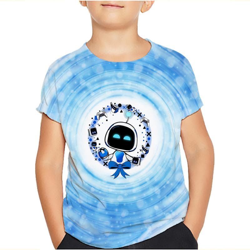 Game Astro Bot 3D Printed Kids T Shirt Children Clothing Harajuku Cartoon Tees Casual Fun Top Clothing Girls Boys Tshirt 2024 120 android green