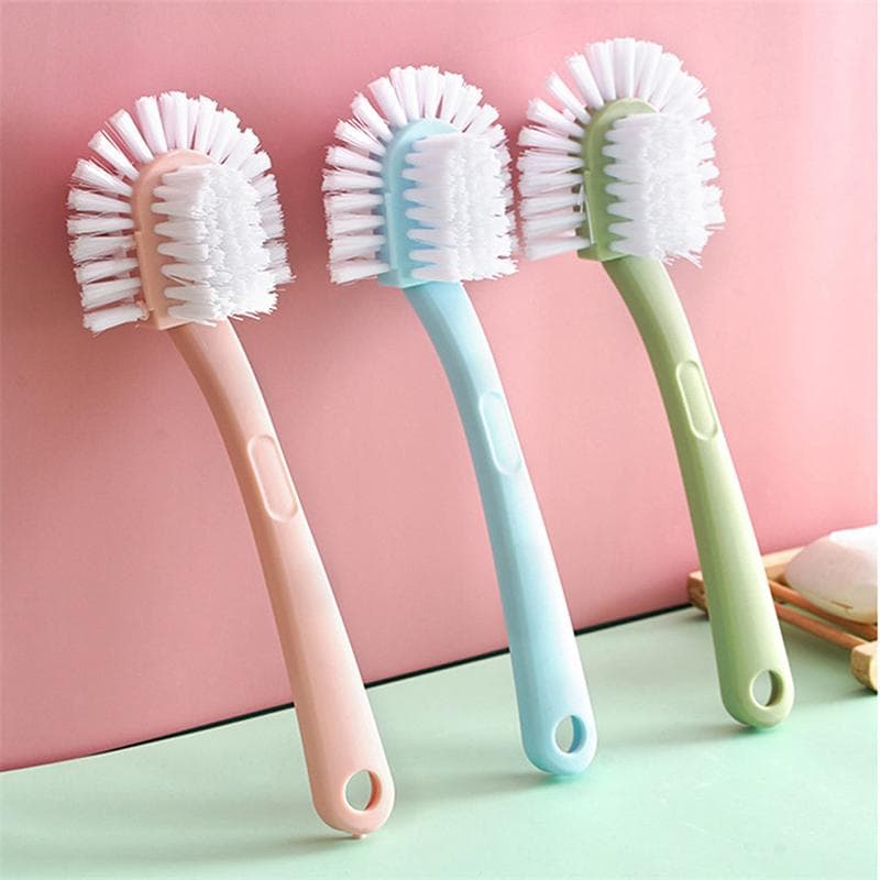 Household Multifunctional Five-Sided Shoe Washing Brush Shoe Brush blue