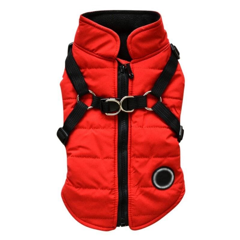 Pet Jacket with Harness Dog Winter Warm Dog Clothes Waterproof Big Dog Coat Chihuahua Jackets XS