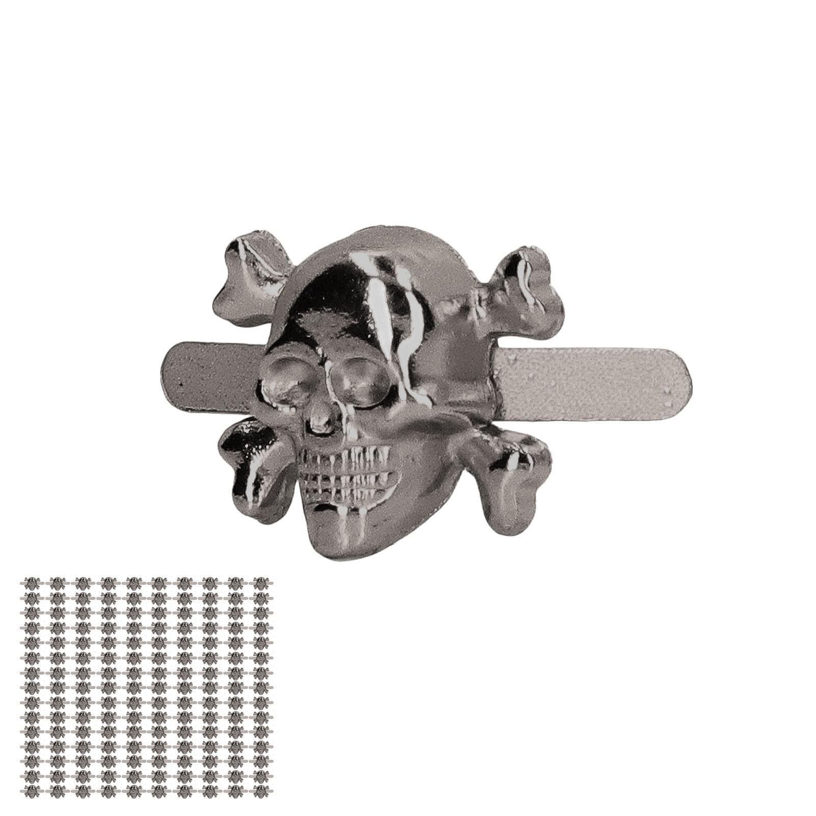 150 Pcs Skull Rivets Fashionable Gothic Style Beautiful Skull Stud Accessories for DIY Shoes black