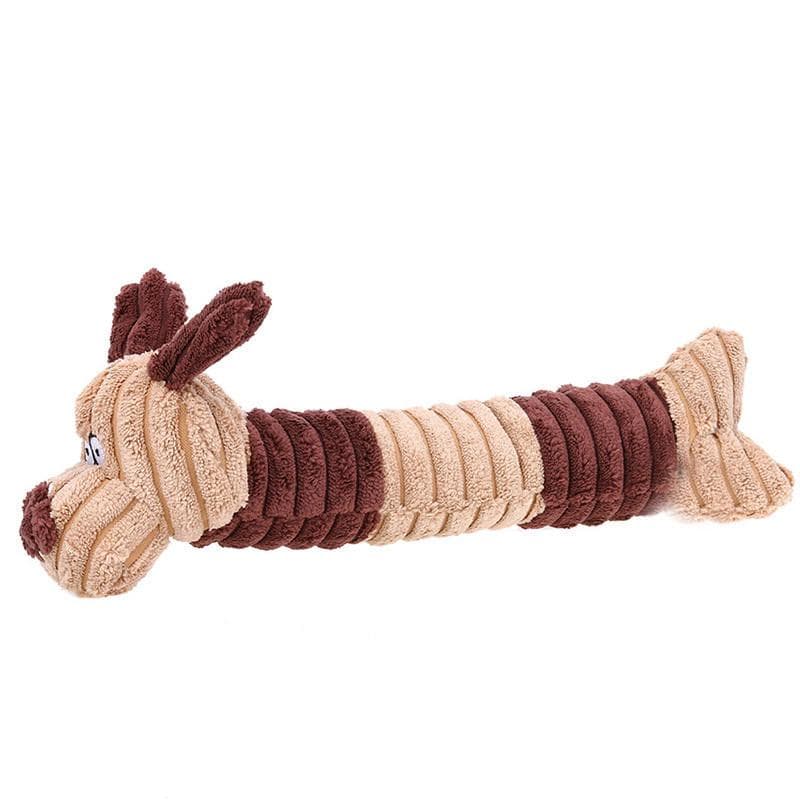 New Dog Toy Pets Supplies Pet Puppy Chew Squeaker Squeaky Plush Sound Toys for Dogs brown