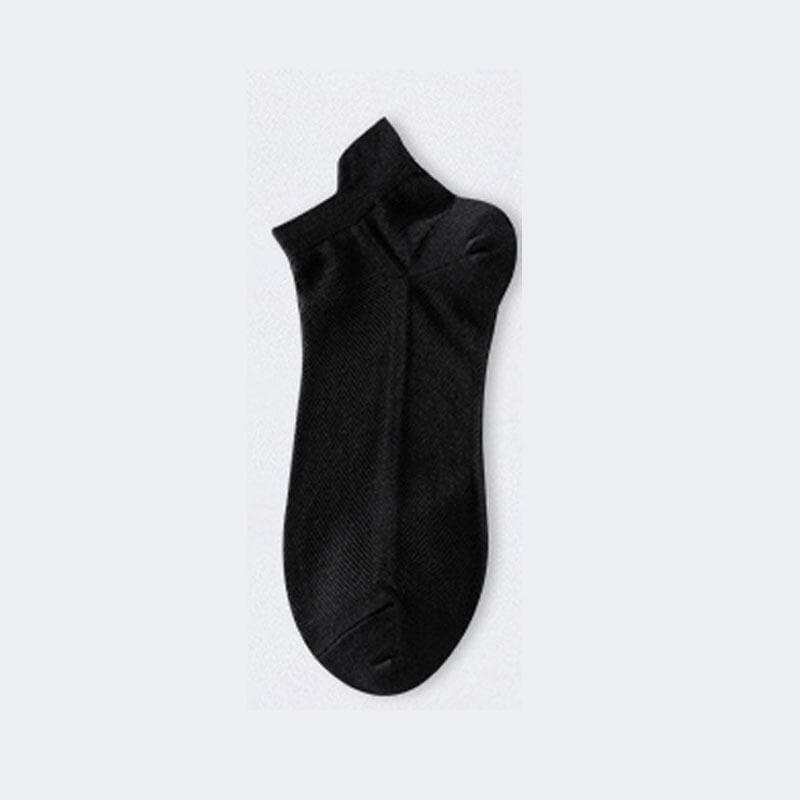 5 Pairs Ultra Thin Breathable Cotton Ankle Socks for Women, Solid Breathable Summer Women Mesh Low Cut Socks 5pairs black