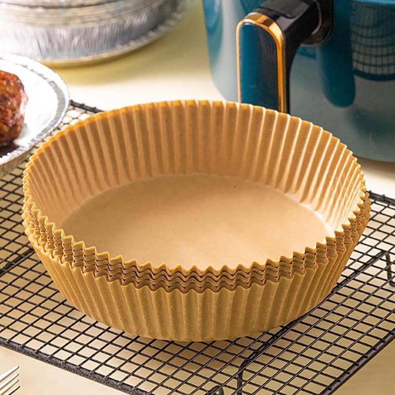 50Pcs Air Fryer Disposable Paper Liner Non-Stick Oil-proof Parchment Mat for Cooking Microwave Oven Sheets Special Baking BBQ Roasting