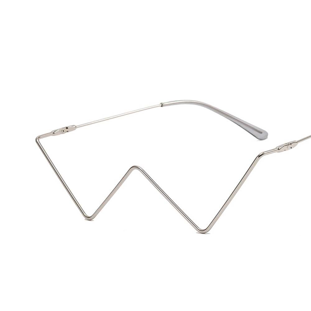 Gold Metal Triangle Glasses Frame for Women Fashionable Decorative Eyewear Stylish Female Spectacles