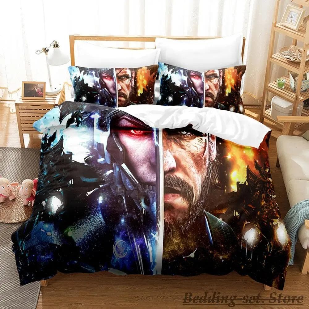 Game Metal Gear Rising Revengeance Bedding Set Single Twin Full Queen King Size Bed Set Adult Kid Bedroom Duvetcover Sets 70x133cm 2pcs