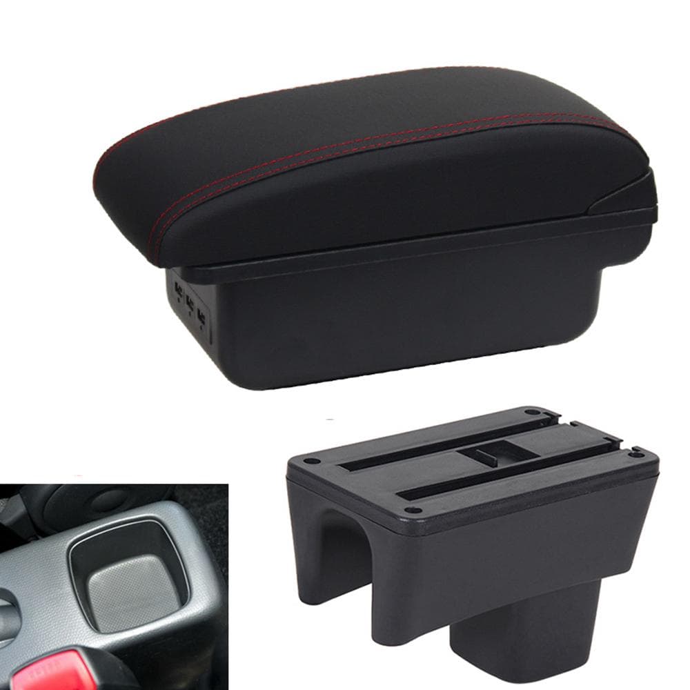 For Suzuki Swift Armrest For Suzuki Swift Car Armrest Box Accessories Interior Details Storage Box Retrofit Parts 2005-2023 red/black