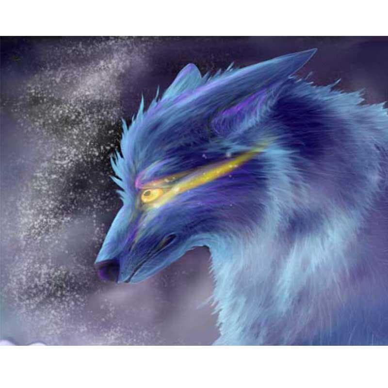DIY Diamond Painting Animal Wolf Cross Stitch Diamond Mosaic Diamond Embroidery Home Decor Paintings 20X30CM