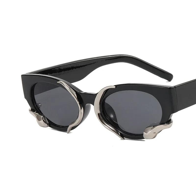 Vintage Cat Eye Sunglasses Women Men Stylish Mirror Lens Sun Glasses Unisex Personality Colors Oculos De Sol Other