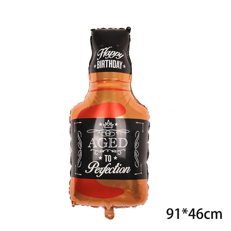Whiskey Bottle Glass Shape Large Aluminum Film Balloon Birthday Wedding Party Decoration Theme Scene Creative Decoration Supplies Balloon Wine Bottle