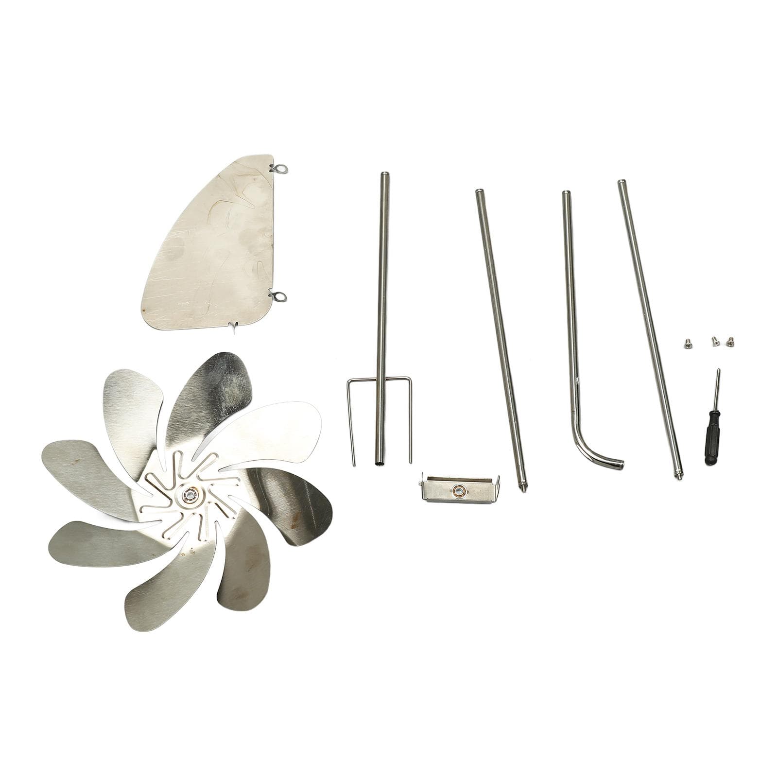 Metal Windmill 360 Degree Rotation Rustproof Waterproof Decorative Stake Wind Spinner for Garden