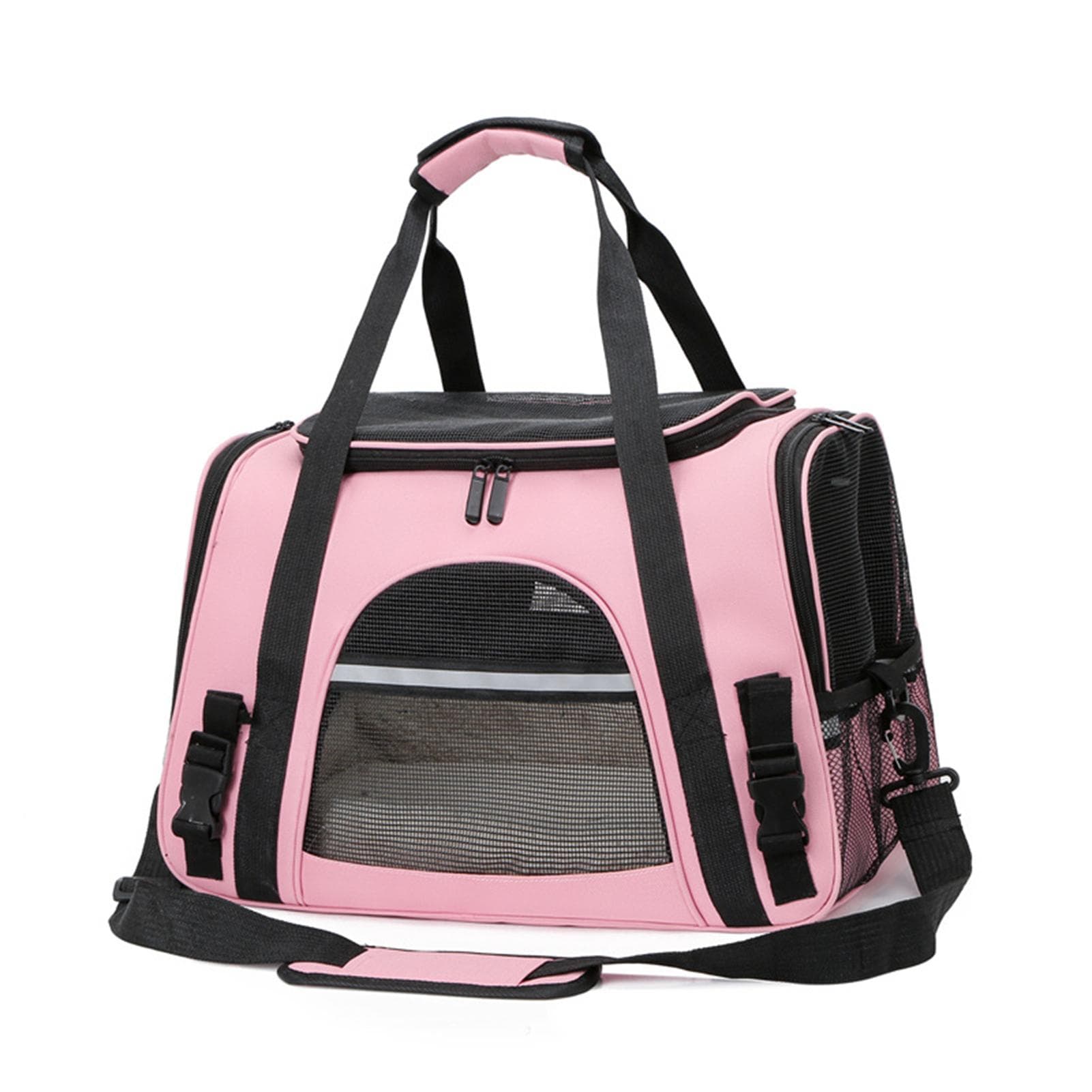 Pet Carrier Portable Cat And Dog Outgoing Bag Breathable Pet Car Carrying Bag pink