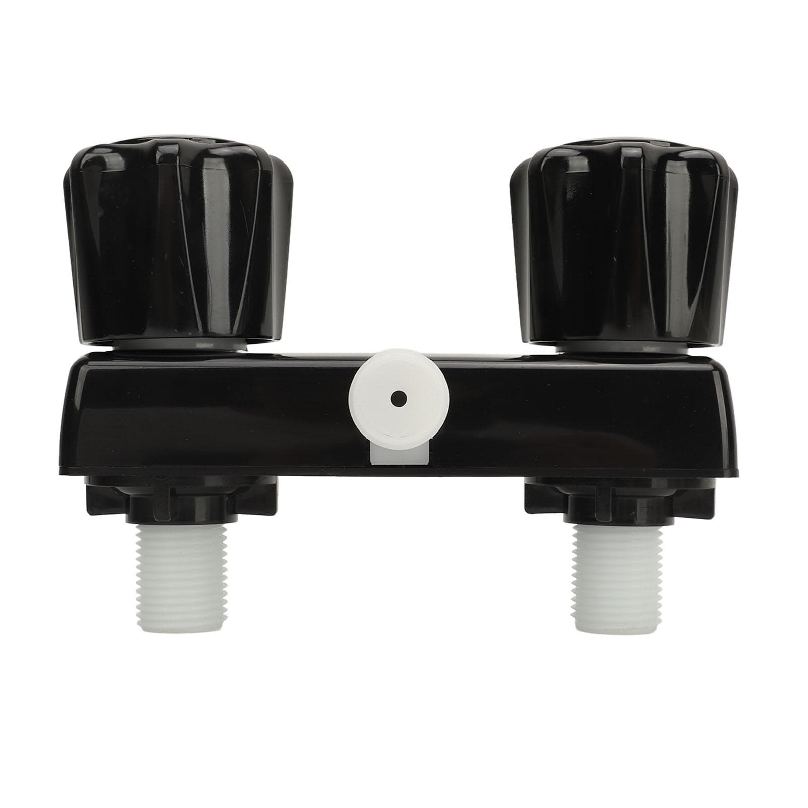 RV Shower Valve Diverter Easy to Install Shower Faucet with 2 Knobs for Boat Wagon Black Base black