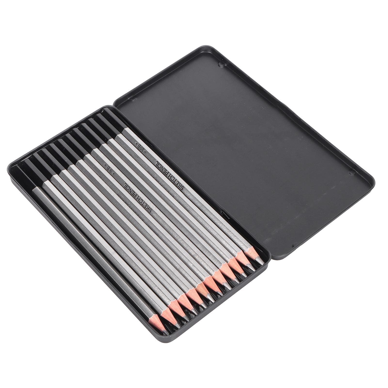 12Pcs Pencil Set Graphite Drawing Sketching Pencils with Box Art Painting Accessory